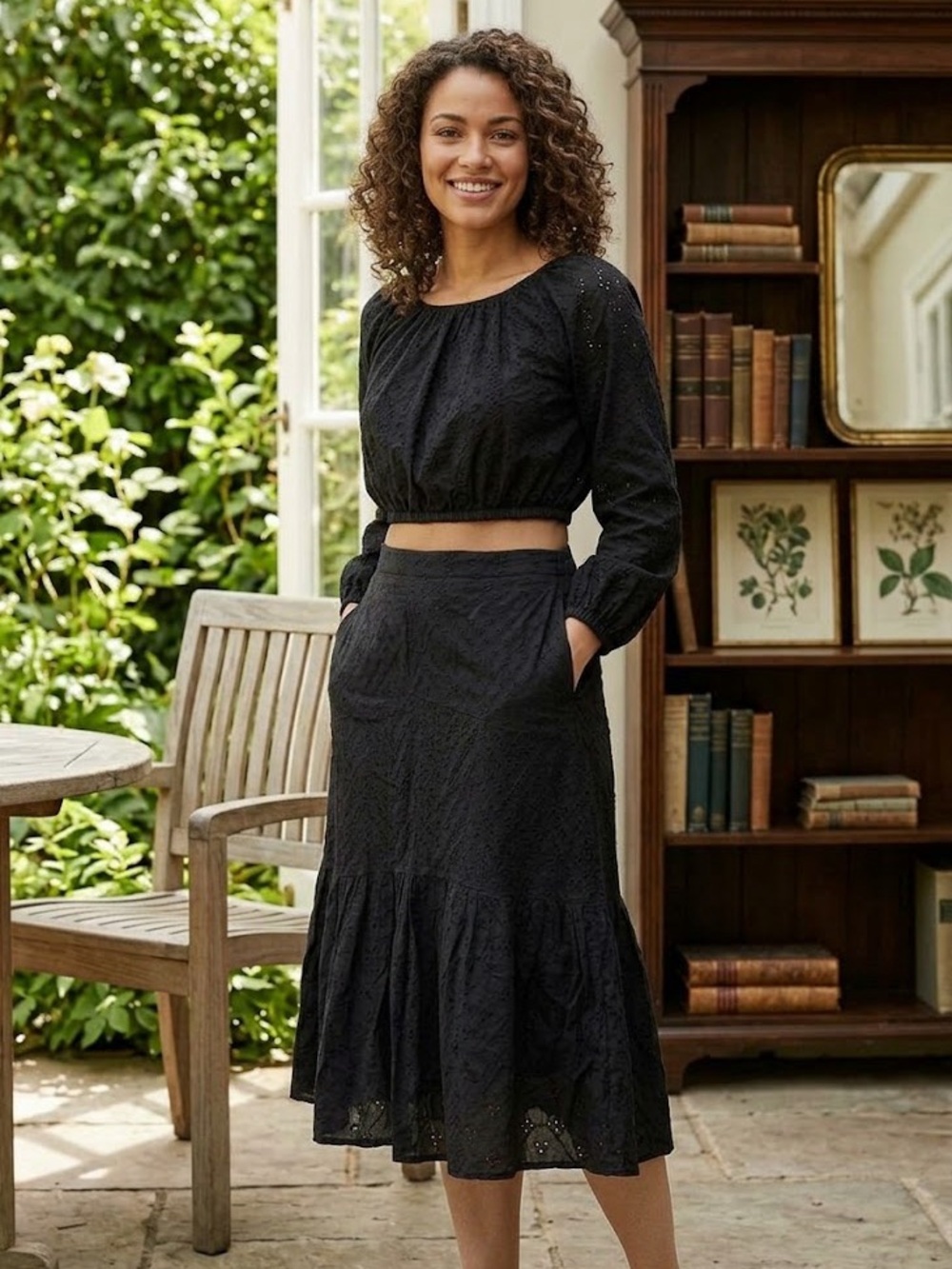 Skirt and matching eyelet top boho